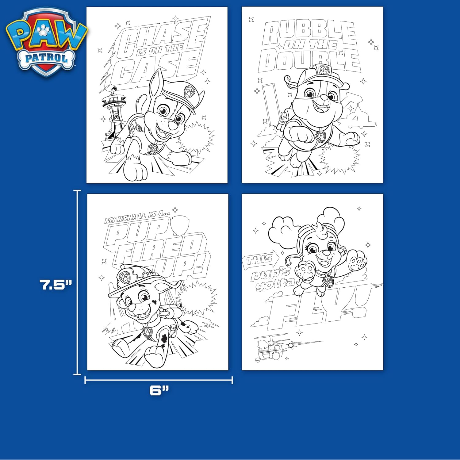 Paw Patrol Aqua Art, Color 4 Reusable Aqua Art Pages with a Water Pen, Reusable No-Mess Toddler Activities, Water Reveal Activity Book, Paw Patrol Toy, Toddler Travel Activities, Kids Travel Toys 24hrsmart